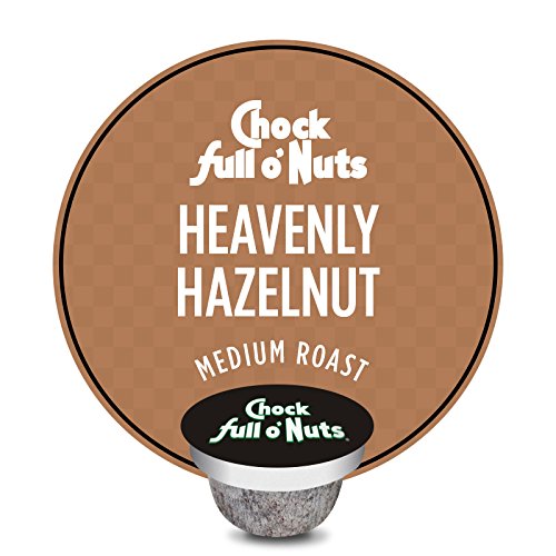 Chock Full o’Nuts Heavenly Hazelnut Medium Roast, KCup Compatible Pods (12 Count) Arabica