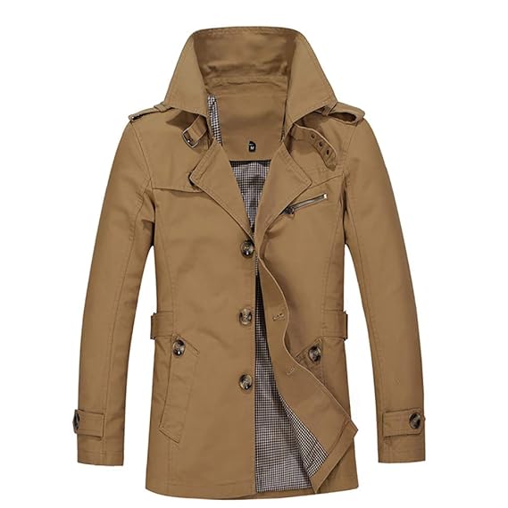 Amazon Mimipo トレンチコート メンズ ミリタリー ステンカラー