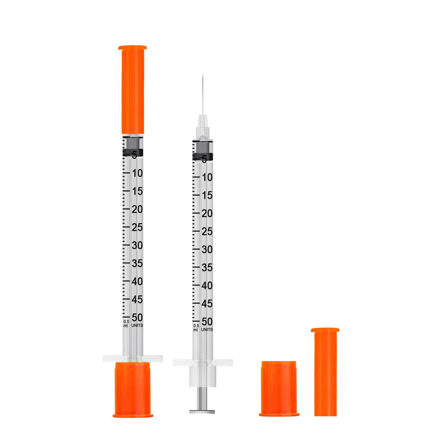 Photo 1 of 0.5ml Syringe with Needle,31G 0.5cc 5/16 Inch 8mm Needle and Syringe,Individually Wrapped,Pack of 30