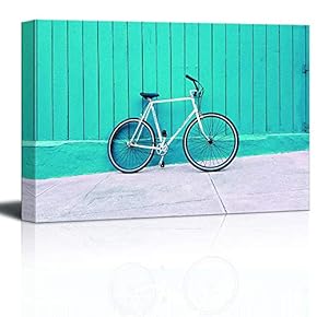 Transporation Near Blue Wall Painting Artwork for Home Framed