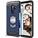 Galaxy S9 Plus Case:S9 Plus Case: Samsung Galaxy S9 Plus with Card Holder- Magnetic Back for car Mount (Blue)
