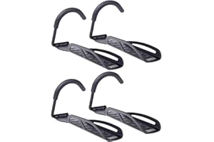 DIRZA Bike Rack Garage Wall Mount Bike Hanger Bike Hooks Bike Storage Bicycle Vertical System for Garage Indoor Shed - Easily Hang/Detach - Holds up to 65 lb with Screws Black