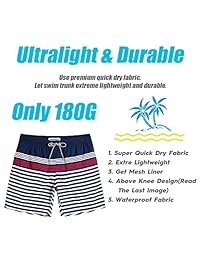 MaaMgic - Bañador de secado rápido con forro de malla para hombre, ajustado, para playa, surf, pantalones cortos