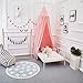 ONMIER Girls Princess Bed Canopy, Canopy for Crib and Toddler Kids Bed, Hanging Game Tent for Kids, Mosquito Net Nursery Play Room Decor (Pink)