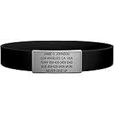 ROAD iD Official Stretch ID Bracelet for Men and Women - Stretchable and Comfy Silicone Bracelets w/Identification, Emergency & Medical Information for Athletes & Travelers (13mm Wide)