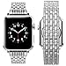 Wearlizer Compatible Apple Watch Band Women 38/40/41/42/44/45/49mm Crystal Rhinestone Diamond Band Luxury Stainless Steel Metal Bracelet Strap for iWatch Ultra Series 10 9 8 7 SE 6 5 4 3 2 1