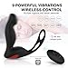 DAKOKA Remote Controlled Vibrating Prostate Massager - Anal Plug with Cock Ring and Ball Loop - 9 Speeds Anal Vibrator for Men - Waterproof G Spot Stimulator for Women - Anal Toys for Couples