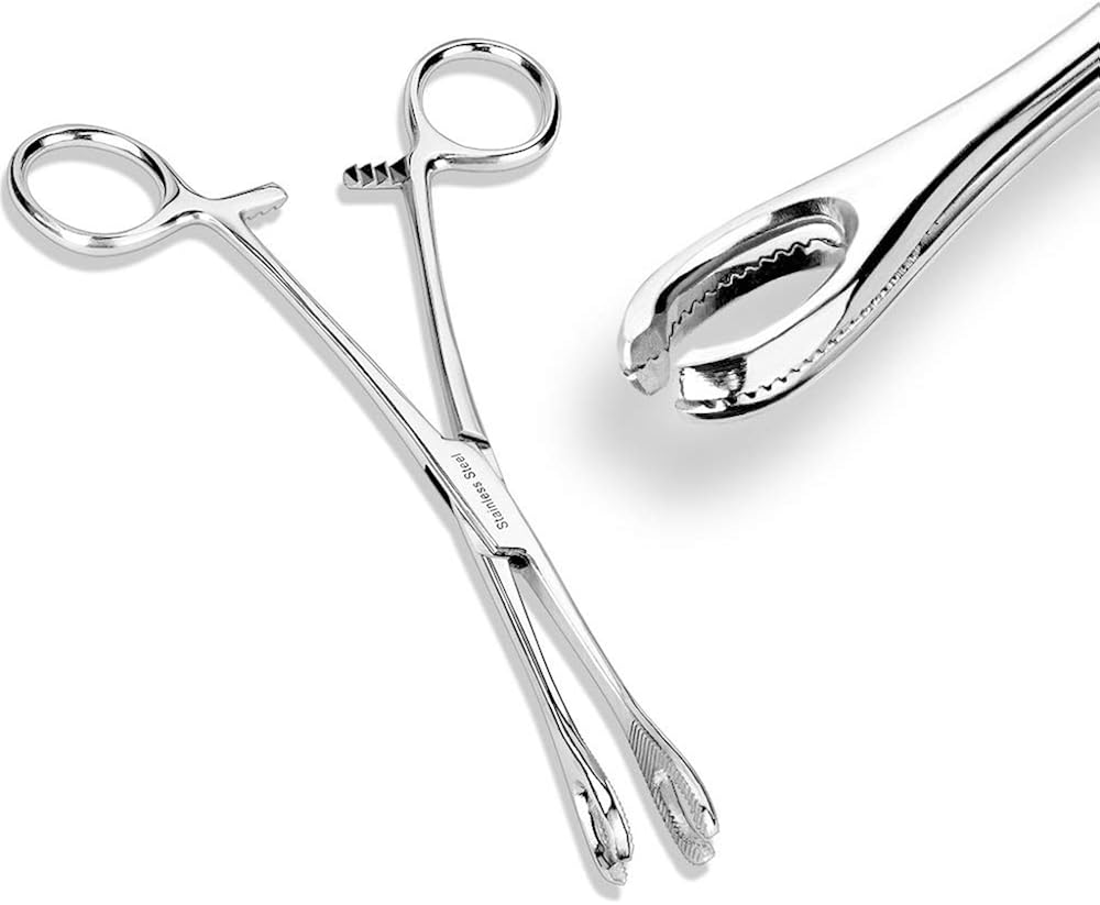 7" Piercing Forester Slotted Forceps Standard Body Piercing