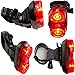 LED Lights For Bikes - Free Helmet Light - Quick Release Mounts - Best Flashing Front and Back Tail Bike Light Set - Safest Super Bright Headlight Torch and Rear Cycling Kit for All Bicycles