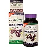 Natrol, AcaiBerry, The Ultimate Super Fruit, Extra Strength, 1,200 mg, 60 Veggie Caps - 2pc