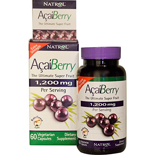 Natrol, AcaiBerry, The Ultimate Super Fruit, Extra Strength, 1,200 mg, 60 Veggie Caps - 2pc
