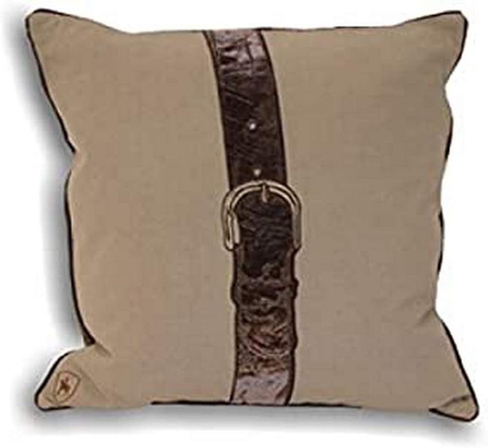Riva Paoletti "Polo Strap" Cushion Covers, Taupe, 45 x 45 cm, 45 x 45 cm (Pack of 1)