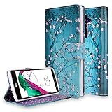 LG G Stylo / LG G Stylus (LS770) (G4 Note) Case, NageBee - Design Dual-Use Flip PU Leather Fold Wallet Pouch Case for LG G Stylo / LG G Stylus (LS770) (G4 Note) (Wallet Design Plum Blossom)