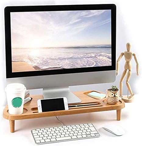 Amazon Co Jp 机上台 Pc 棚 パソコン モニター 台 モニター台 卓上収納ラック 机上ラックデスクトップシェルフ 竹製 モニター台 キーボード収納 簡単インストール 幅570mm 奥行250mm 高さ85mm ホーム キッチン