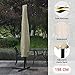 JEAREY Patio Umbrella 10 Ft Offset Cantilever Umbrella Outdoor Market Hanging Umbrellas & Crank with Cross Base, 8 Ribs(Beige)
