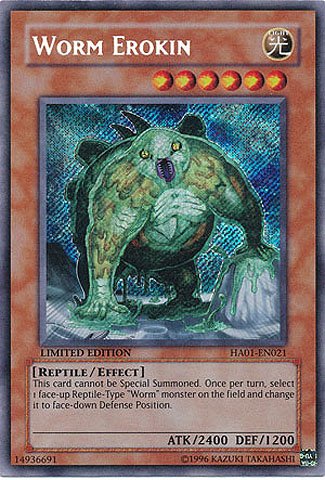 Yu-Gi-Oh! - Worm Erokin (HA01-EN021) - Hidden Arsenal - 1st Edition - Secret Rare