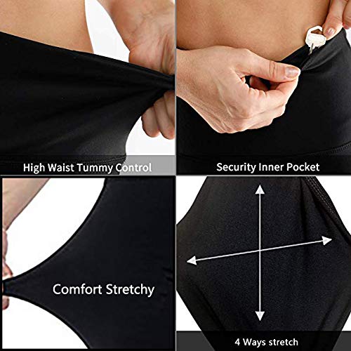 KT Buttery Super Soft Leggings for Women - Full Length Lightweight Leggings - Casual Solid Leggings Pants with Plus Size (One Size, Capri Black) - Thumbnail 6