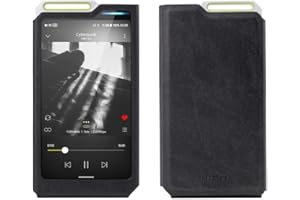 MITER Case for HiBy R4, Handmade Artificial PU Leather Cover for hibyr4 (Black)