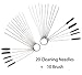 Anrenity 30pcs Carb Carburetor Cleaning Brushes Kit Small Wire Brush Carb Dirt Jet Cleaner Tool for Multiple Size Nylon Tube Brushes (20 Cleaning Needles + 10 Brush)