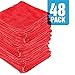Zwipes Professional Premium Microfiber Cleaning Cloth Towel Case, 16x16 inch, 48-Pack, Red