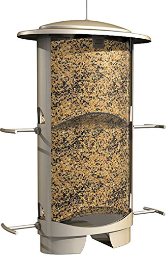 More Birds X-1 Squirrel-Proof Bird Feeder with 4.2-Pound Bird Seed Capacity and Four Feeding Ports