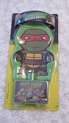 Teenage Mutant Ninja Turtles Wash Mitt &amp; Mango Body Wash (Raphael on Mitt)