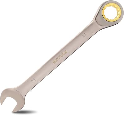 Meccion 21mm Fixed Head Ratchet Spanner Chrome Vanadium Black Nickel