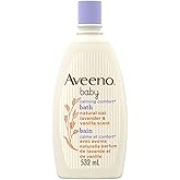 Aveeno Baby Calming Comfort Bath Baby Body Wash for gently cleanses baby’s skin & helps calm baby before bedtime natural oat