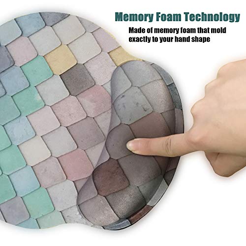 Ergonomic Mouse Pad with Wrist Support,Dooke Cute Wrist Pad with Non-Slip Rubber Base for Computer, Laptop, Home Office Gaming, Working, Easy Typing & Pain Relief