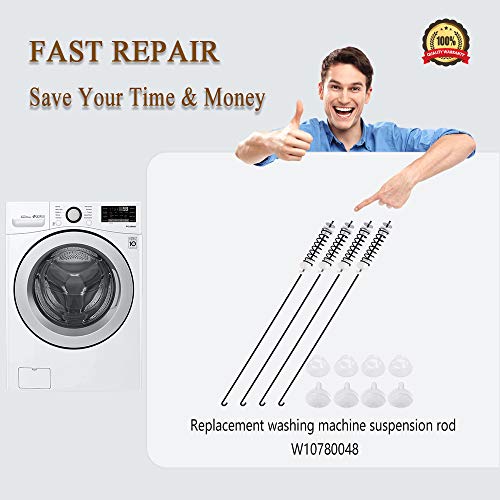 Primeswift W10780048 Washer Suspension Kit Compatible with Whirlpool Kenmore Maytag Washing Machine W10257087,W10257088,W10349191(4Pack) - Thumbnail 5
