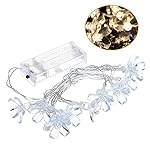 Techinal Waterproof Blossom Flower LED Fariy String Light, 1.2m 10Pcs LED Battery String Light for Party Decor - Warm White