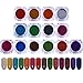 NICOLE DIARY Holographic Laser Powder Nail Glitter Manicure Chrome Pigments 14 Colors/set