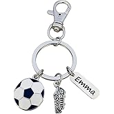 Personalized Engraved Soccer Keychain, Custom Soccer Gift, Girls Soccer Jewelry, Soccer Player, Soccer Mom, Team and Coaches