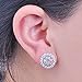 Bamos Jewelry Womens White Diamonds Fire Opal Best Friend Engagement Wedding CZ Gold Studs Earrings for Her