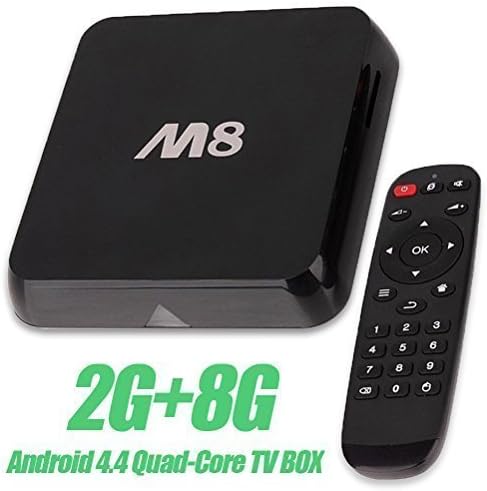 Eforbest Android TV BOX M8 2GB DDR 8GB Nand Flash Android 4.4 OS Quad Core Smart TV Box 1080P Full HD Media Player Wifi Hdmi Xbmc Neflix Youtube Skype