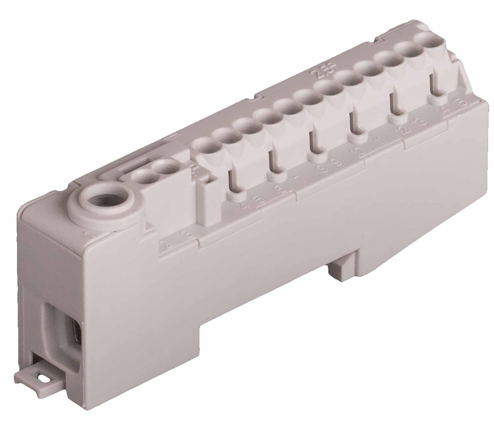 Pollmann 202 02 53 POLL Junction Terminal A14-S Grey Pluggable