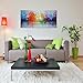 EVERFUN ART Hand Painted Palette Knife Oil Painting Modern Abstract Wall Art Hanging Lake Scenery Landscape Canvas Picture Framed Ready to Hang 60