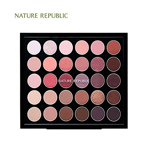 Nature Republic Pro Touch Color Master Shadow Palette 30 colors ((matte: 21 colors; shimmer: 7 colors; glitter: 2 colors) 14g+ Ochloo logo led