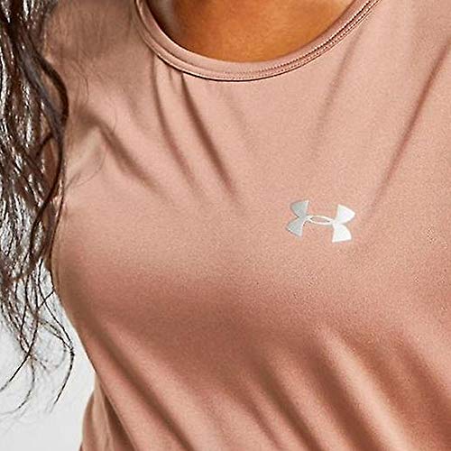 Under-Armour-Tech-Colour-Block-Womens-Gym-Fitness-Training-T-Shirt-Tee-Bronze