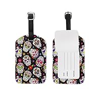 Use4 Cool Floral Sugar Skull Luggage Tags Travel ID Bag Tag for Suitcase 1 Piece