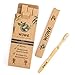 Wowe Lifestyle Natural Organic Bamboo Toothbrush Wood, Ergonomic Biodegradable Handle, Soft BPA Free Bristles, Pack of 4 (Celebrate)