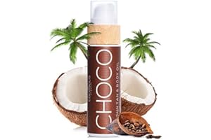 COCOSOLIS CHOCO Suntan & Body Oil XL- Organic Tanning Bed Lotion - Deep Chocolate Tan - Tanning Accelerator for Indoor Tanning Beds (6.76)