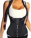 Ursexyly Shapewear Top Sturdy Vest Waist Trainer Cincher with Hook Zipper Adjustable Strap for Hourglass Body