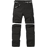 JOMLUN Boy’s Scout Pants Convertible Hiking Quick Dry Zip Off Pants Outdoor Climbing Casual Trouser Kids Youth Cargo Pants