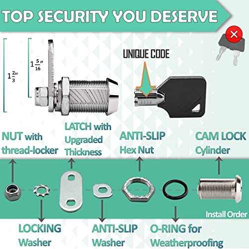 LATCH.IT 5/8” RV Storage Locks 2Pack RV Compartment Locks Utility