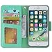 Arae Premium PU Leather Wallet Case with Kickstand and Flip Cover for iPhone 7/8 / SE 3rd Gen/SE 2020 4.7 inch - Green