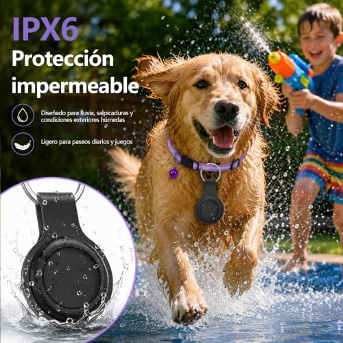 GPS Locator Dogs, GPS Cats Compatible with iOS and Android Systems, GPS Collar Dogs/Cats Without Subscription, Global Real-Time Positioning, IPX6 Resistant, for Small Dogs and Cats