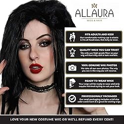 ALLAURA - Black Rocker Jett Wig – Black Messy Wig