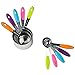 10 Pieces Stainless Steel Measuring Cups and Spoons Set with Silicone Handle Grip Perfect for Baking Accessories