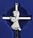 Silver Toned Girl Wall Cross Infant Blessing Baby Plaque Wall Decor Hanging Gift